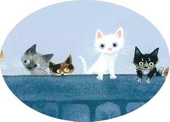 あきお プーさんと猫 版画 125/150 あきお プーさんと猫 版画 125/150